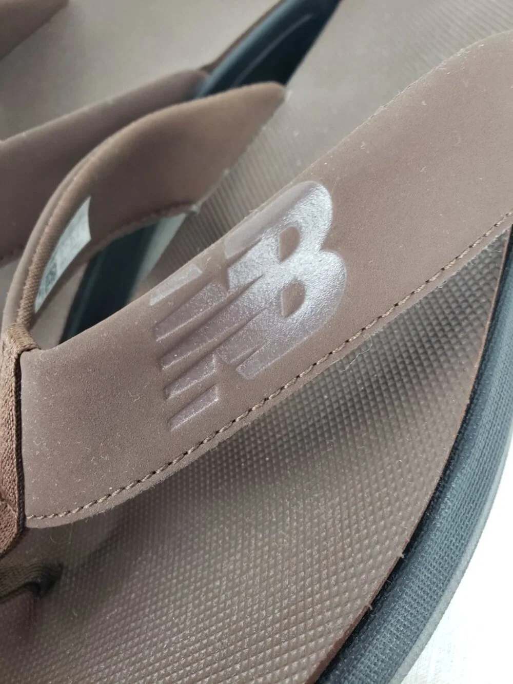 New Balance 340 Flip Flop Sandals Brown Post Toe Thong Comfort Mens 12